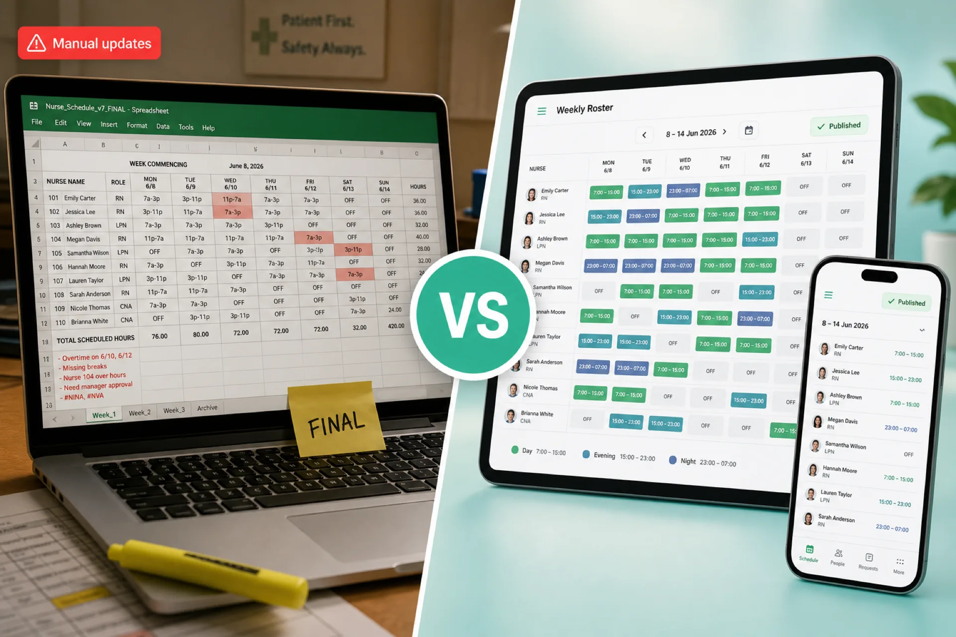 Cover image for Healthcare Scheduling Software vs. Excel: Which Is Better for Managing Staff? (2026)