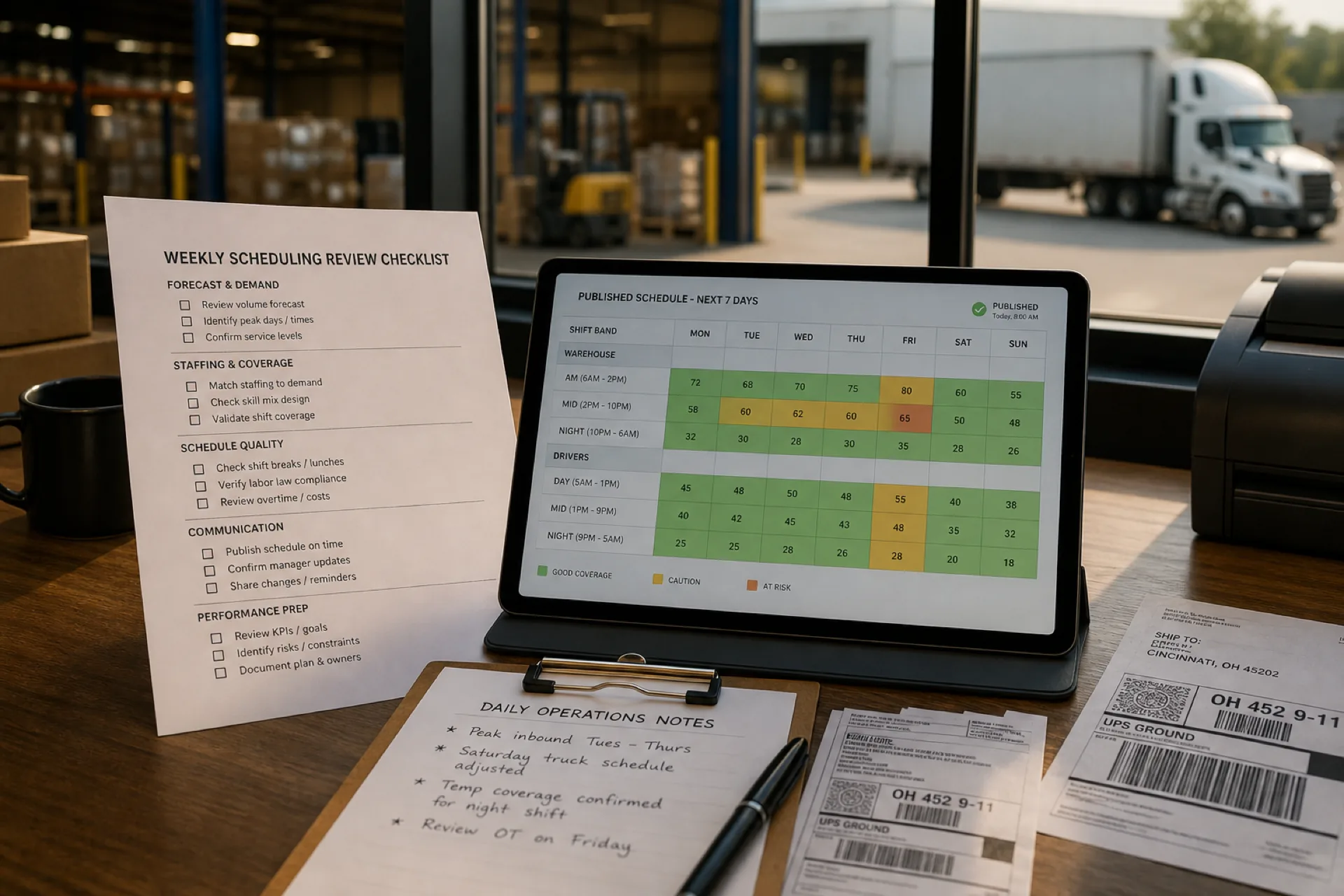 Cover image for Logistics workforce scheduling best practices: 10 proven ways to improve operations (2026)