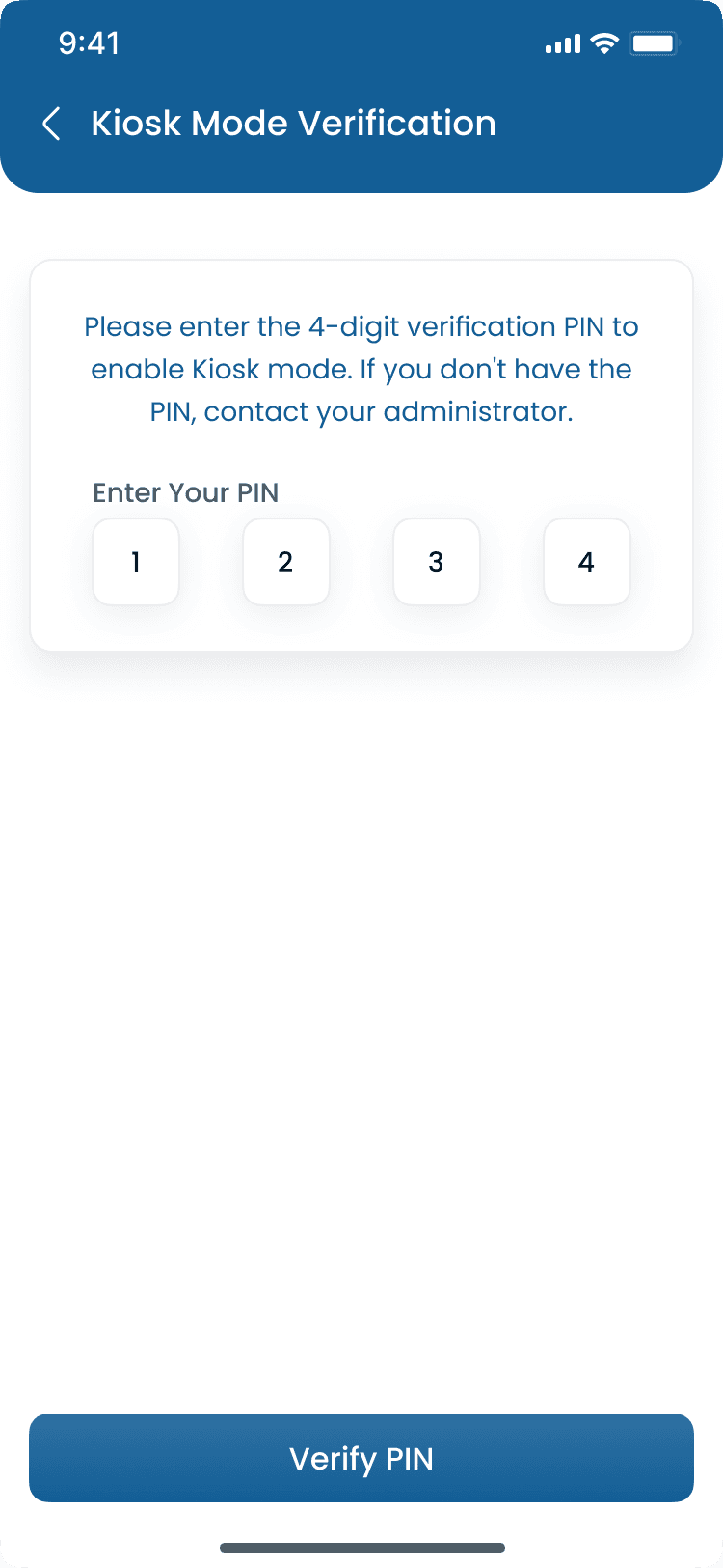 Shift-time verification step on the Heyshift mobile app